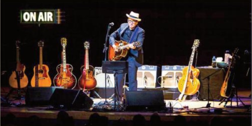 EC on stage at Usher Hall, Edinburgh, October 18 2014